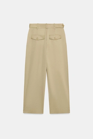 Брюки с заниженной талией и боковыми шлевками- Заказать в России