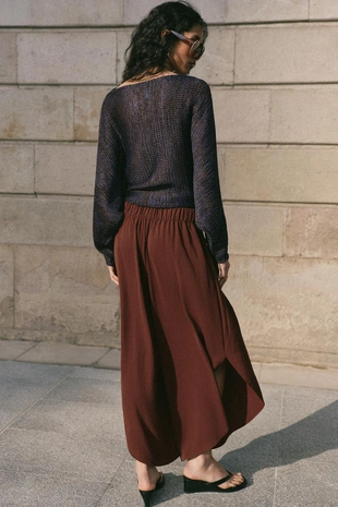 Широкие брюки с разрезами- Заказать в России