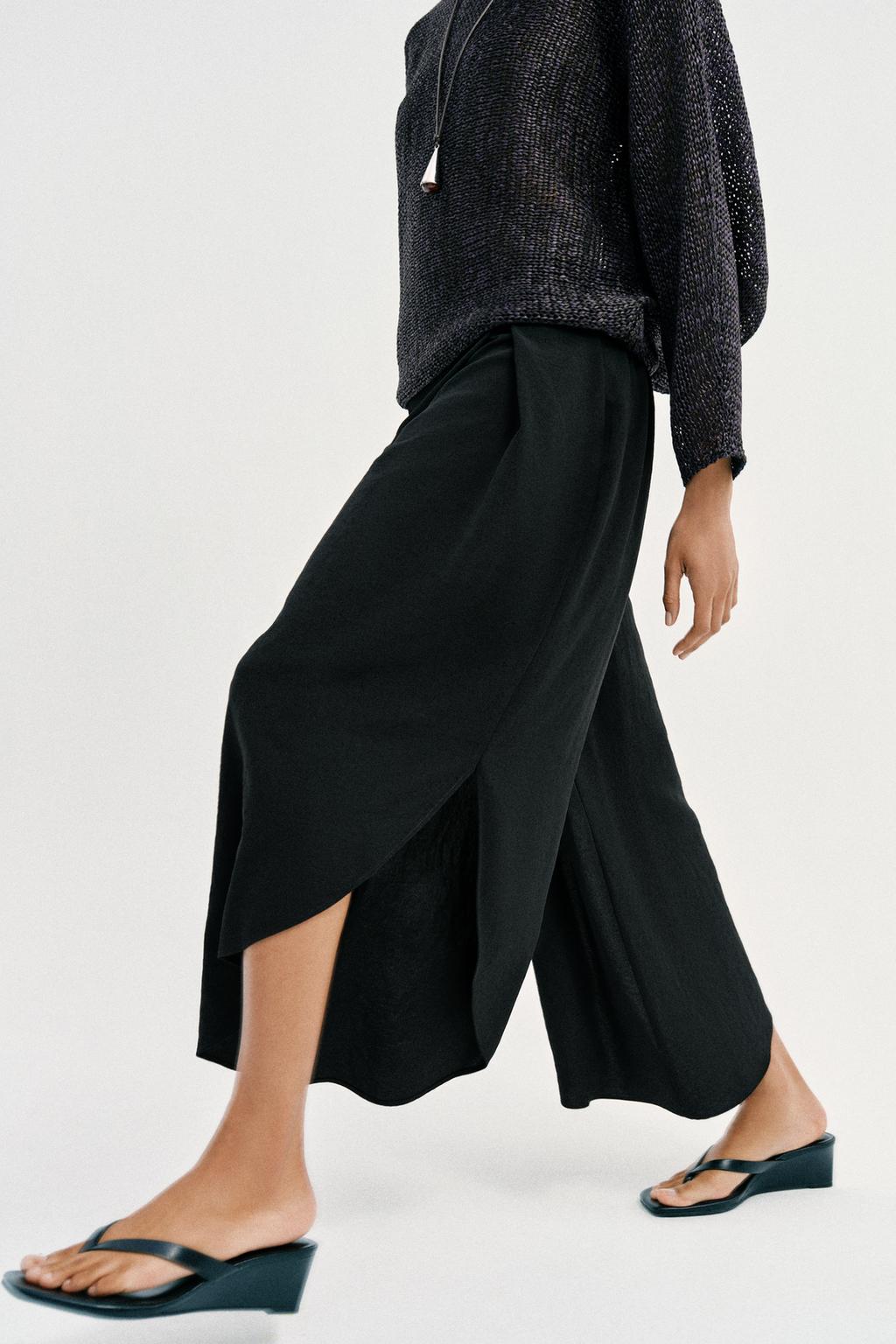 СТРУЯЩИЕСЯ БРЮКИ С РАЗРЕЗАМИ