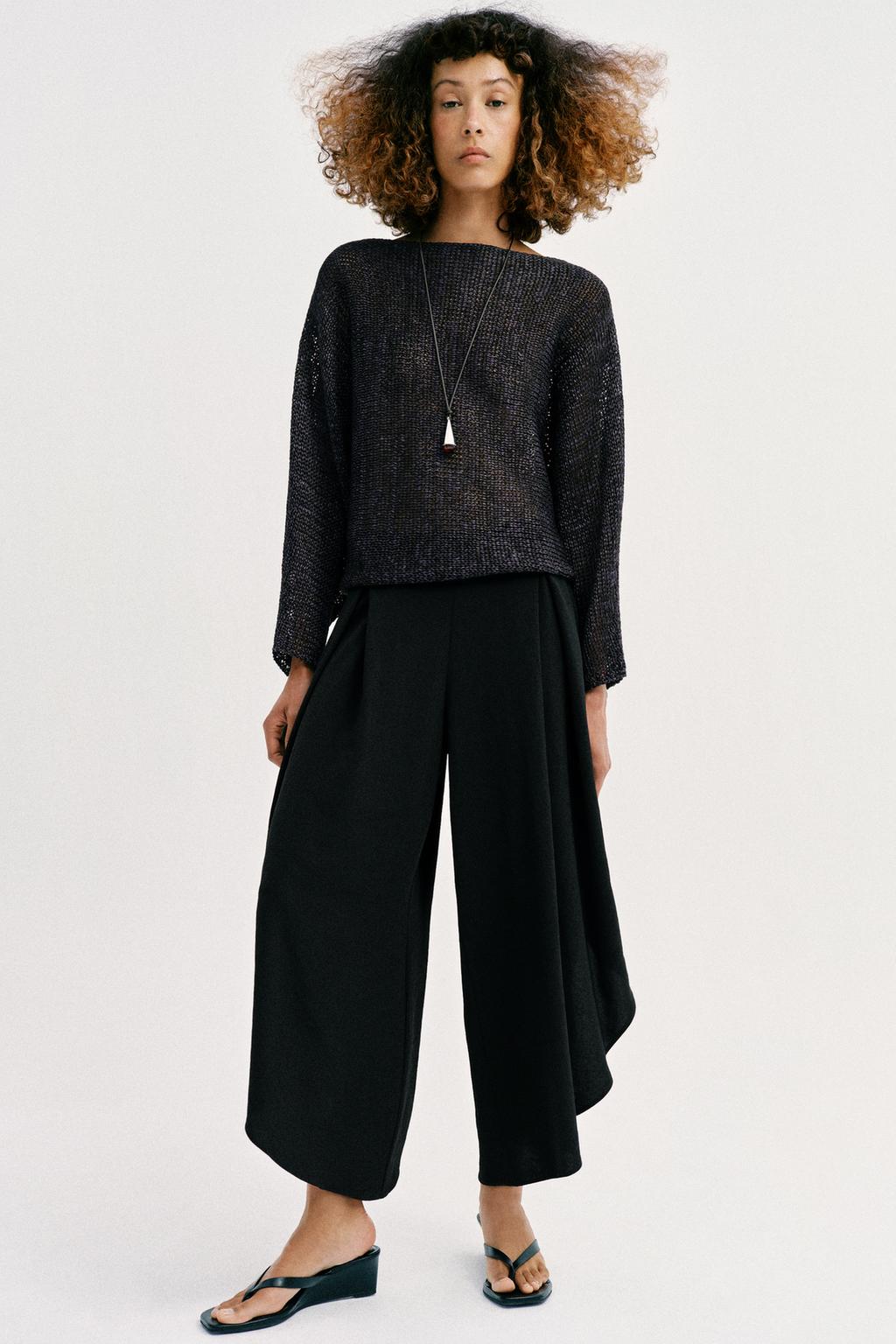 СТРУЯЩИЕСЯ БРЮКИ С РАЗРЕЗАМИ