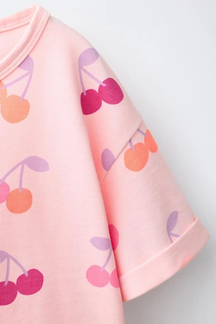 Комплект из футболки и брюк-джоггеров с принтом