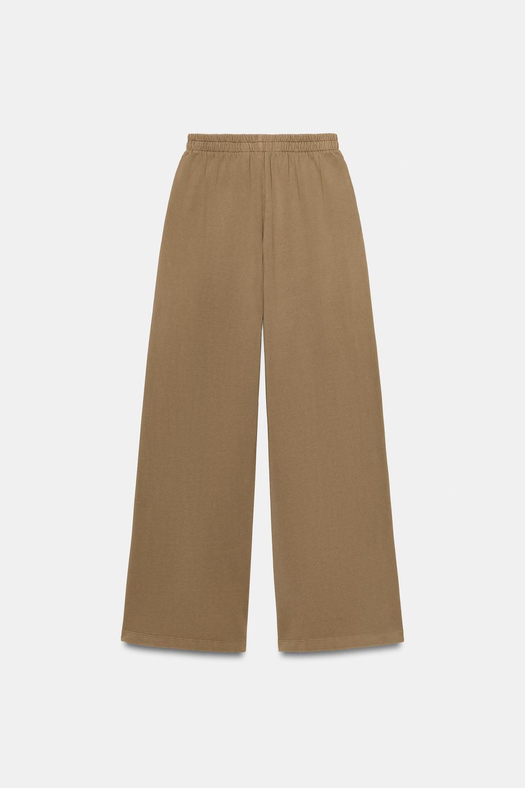 ШИРОКИЕ БРЮКИ С ЭФФЕКТОМ ПОТЕРТОСТИ