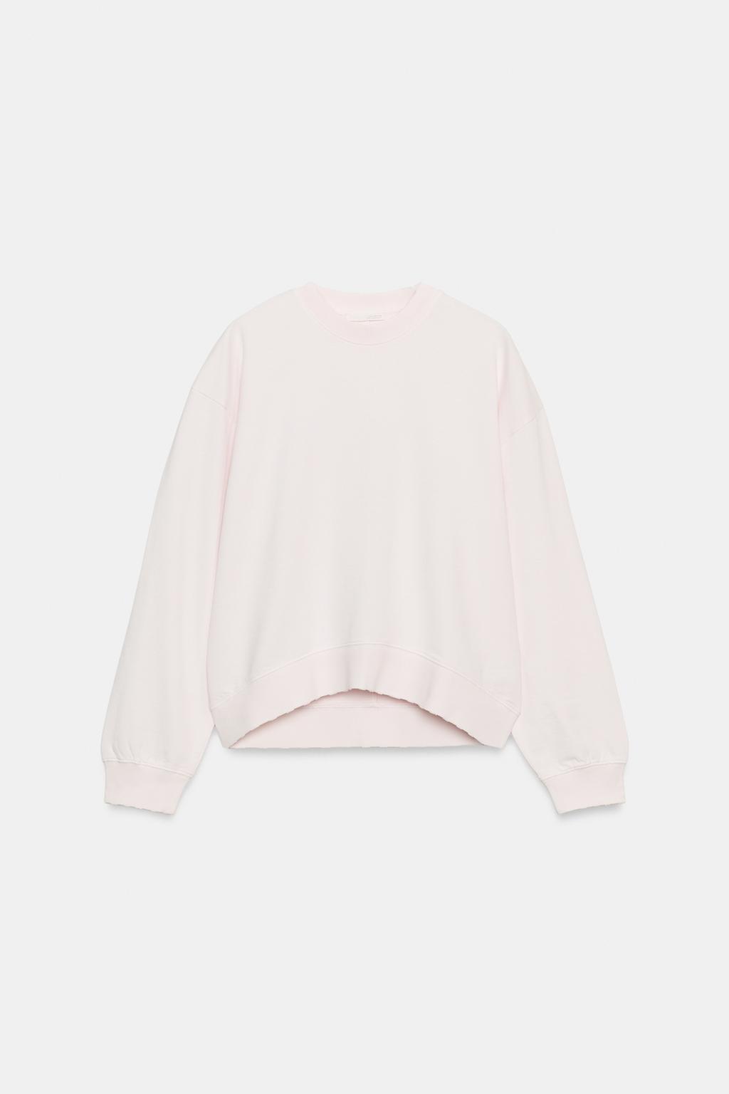 ТОЛСТОВКА ИЗ ТКАНИ С ЭФФЕКТОМ ПОТЕРТОСТИ