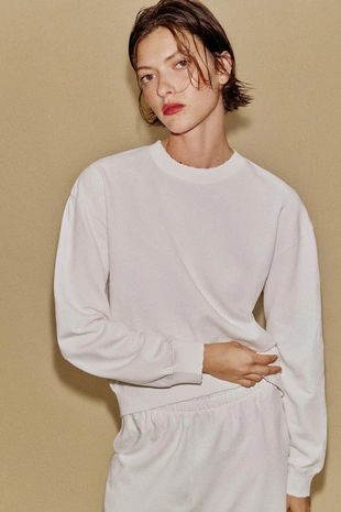 Толстовка из ткани с эффектом потертости- Заказать в России