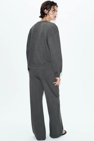 Толстовка из ткани с эффектом потертости