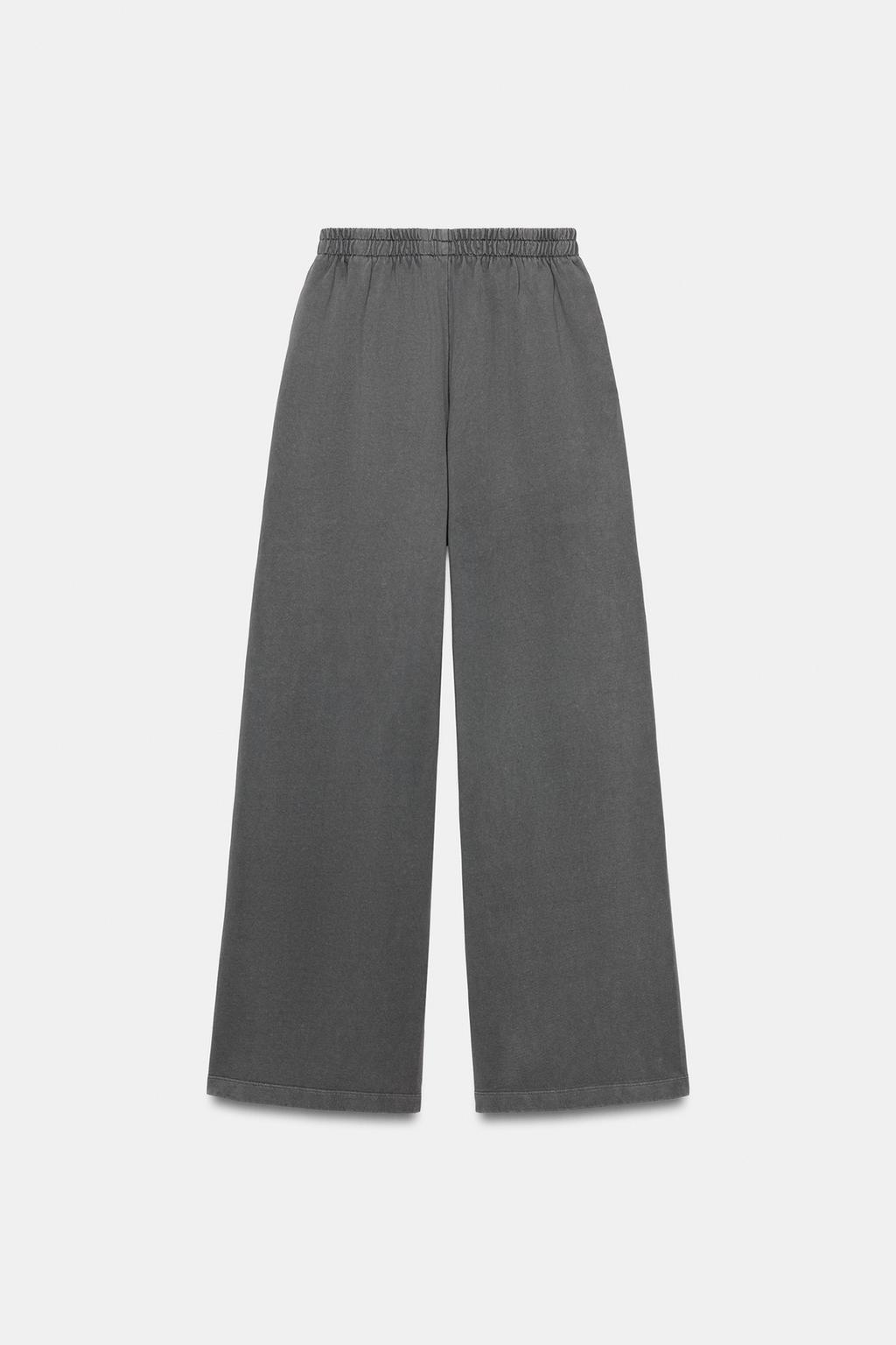 ШИРОКИЕ БРЮКИ С ЭФФЕКТОМ ПОТЕРТОСТИ