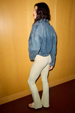 Брюки Flared из футера- Заказать в России