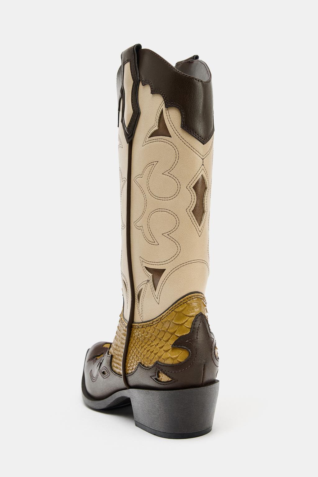 КОМБИНИРОВАННЫЕ САПОГИ В КОВБОЙСКОМ СТИЛЕ