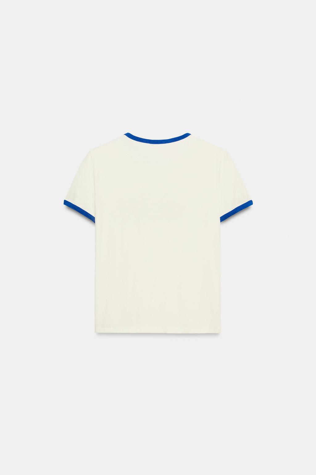 ФУТБОЛКА С КОРОТКИМИ РУКАВАМИ И ВЫШИВКОЙ