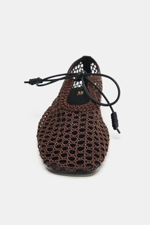 Балетки с бантом и перфорацией- Заказать в России