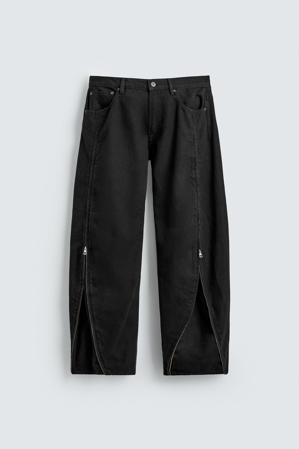 ДЖИНСЫ BARREL С МОЛНИЯМИ