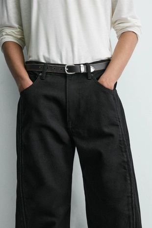 Джинсы Barrel с молниями- Заказать в России