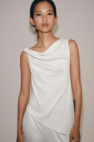 Топ в стиле рустик асимметричного кроя- Заказать в России