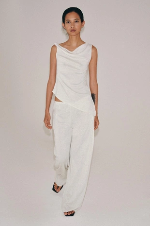 Топ в стиле рустик асимметричного кроя- Заказать в России