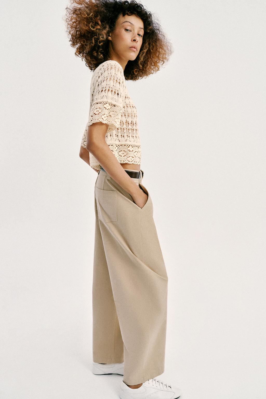 ТРИКОТАЖНЫЙ ТОП С ПЕРФОРАЦИЕЙ