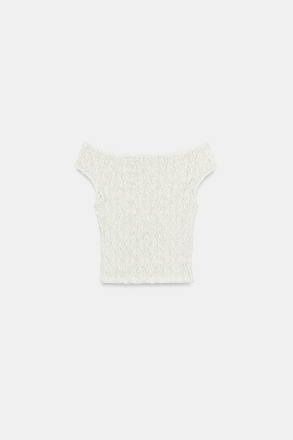 КРУЖЕВНОЙ ТОП С ВЫРЕЗОМ «ЛОДОЧКА»