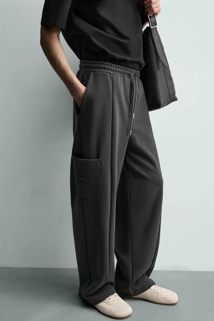 Джоггеры карго из ткани интерлок- Заказать в России