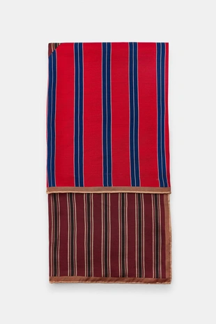 Двусторонний шарф из 100% вискозы в полоску- Заказать в России