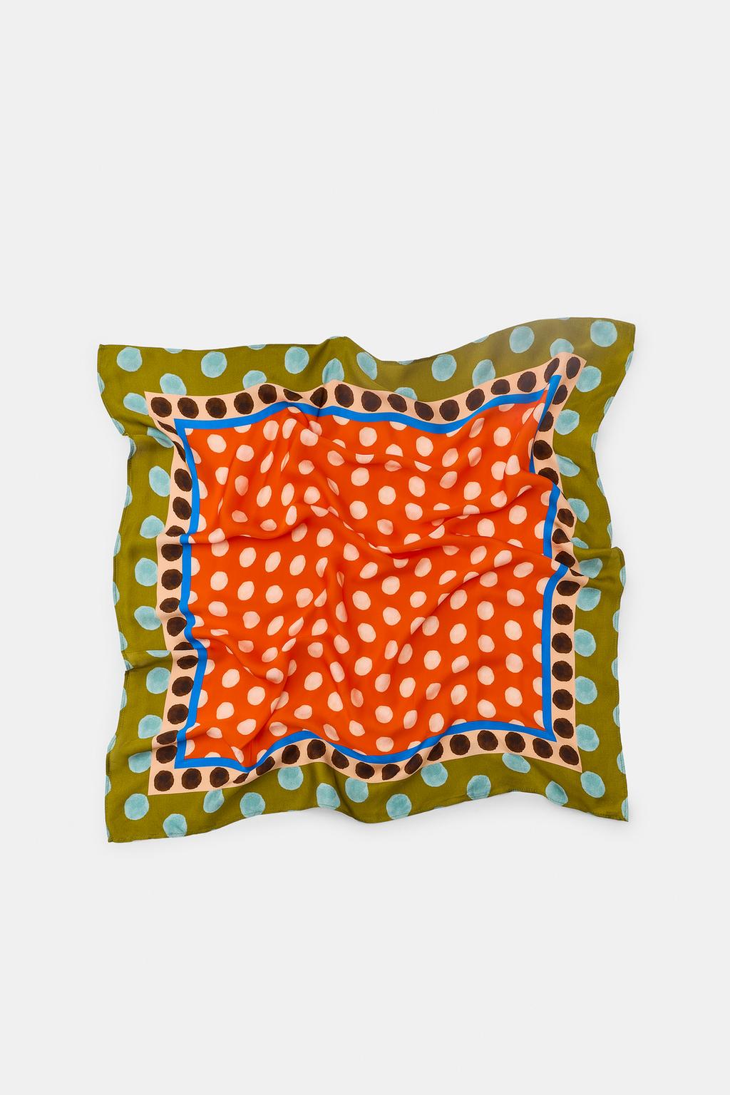 ШАРФ ИЗ 100% ВИСКОЗЫ В ГОРОШЕК