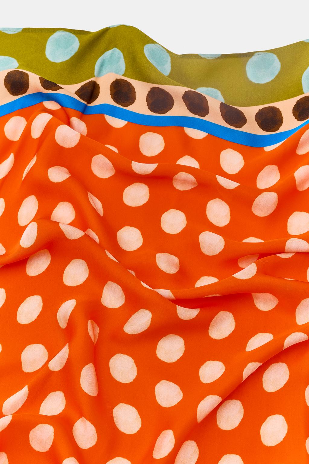 ШАРФ ИЗ 100% ВИСКОЗЫ В ГОРОШЕК