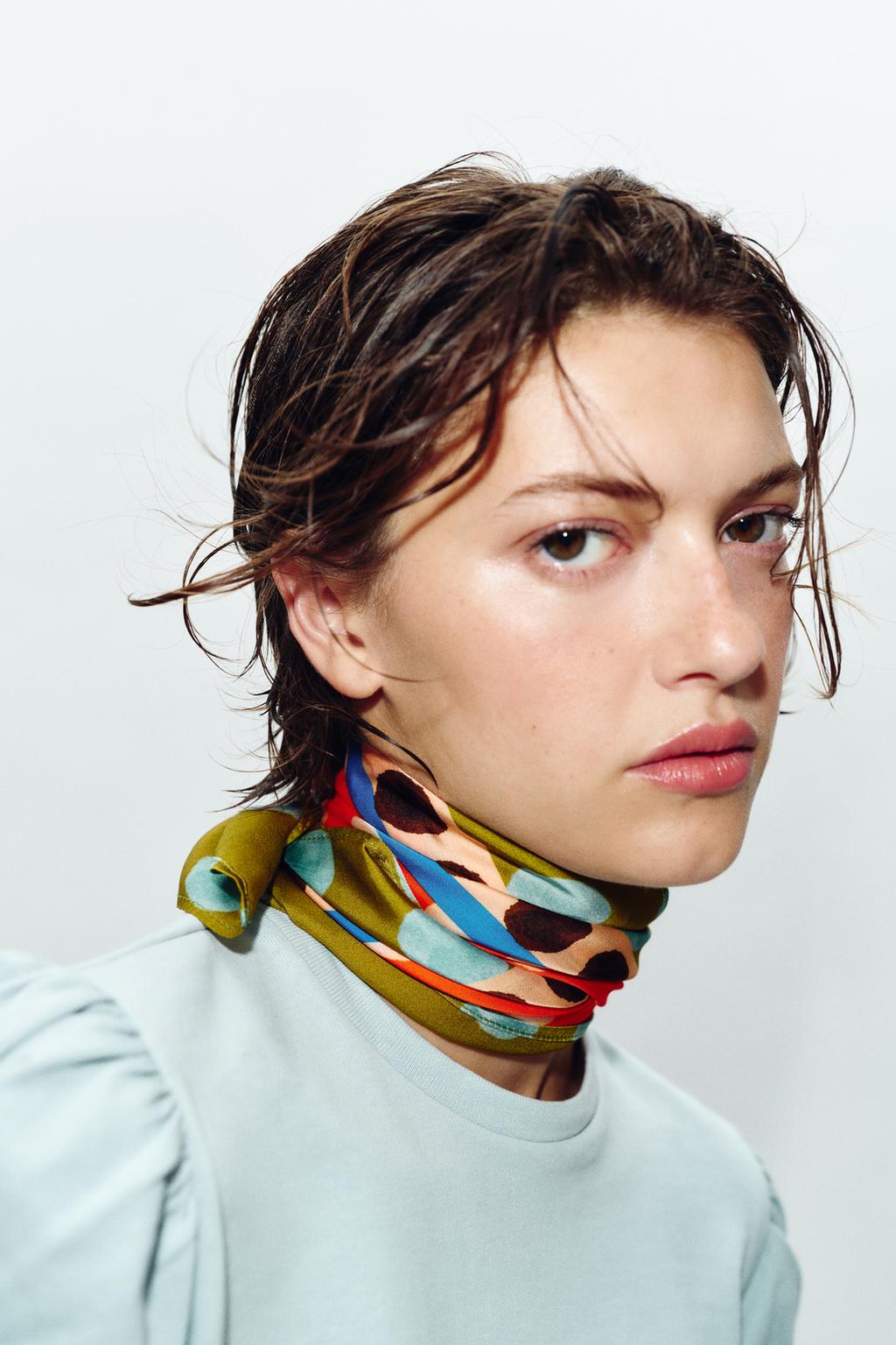 ШАРФ ИЗ 100% ВИСКОЗЫ В ГОРОШЕК