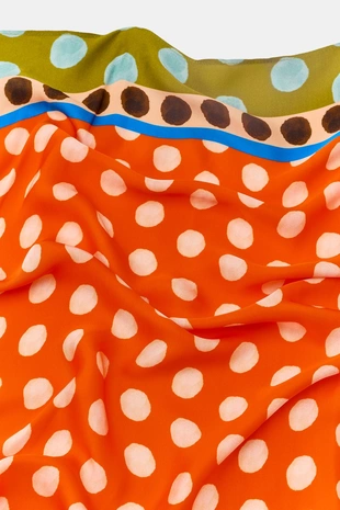 Шарф из 100% вискозы в горошек- Заказать в России