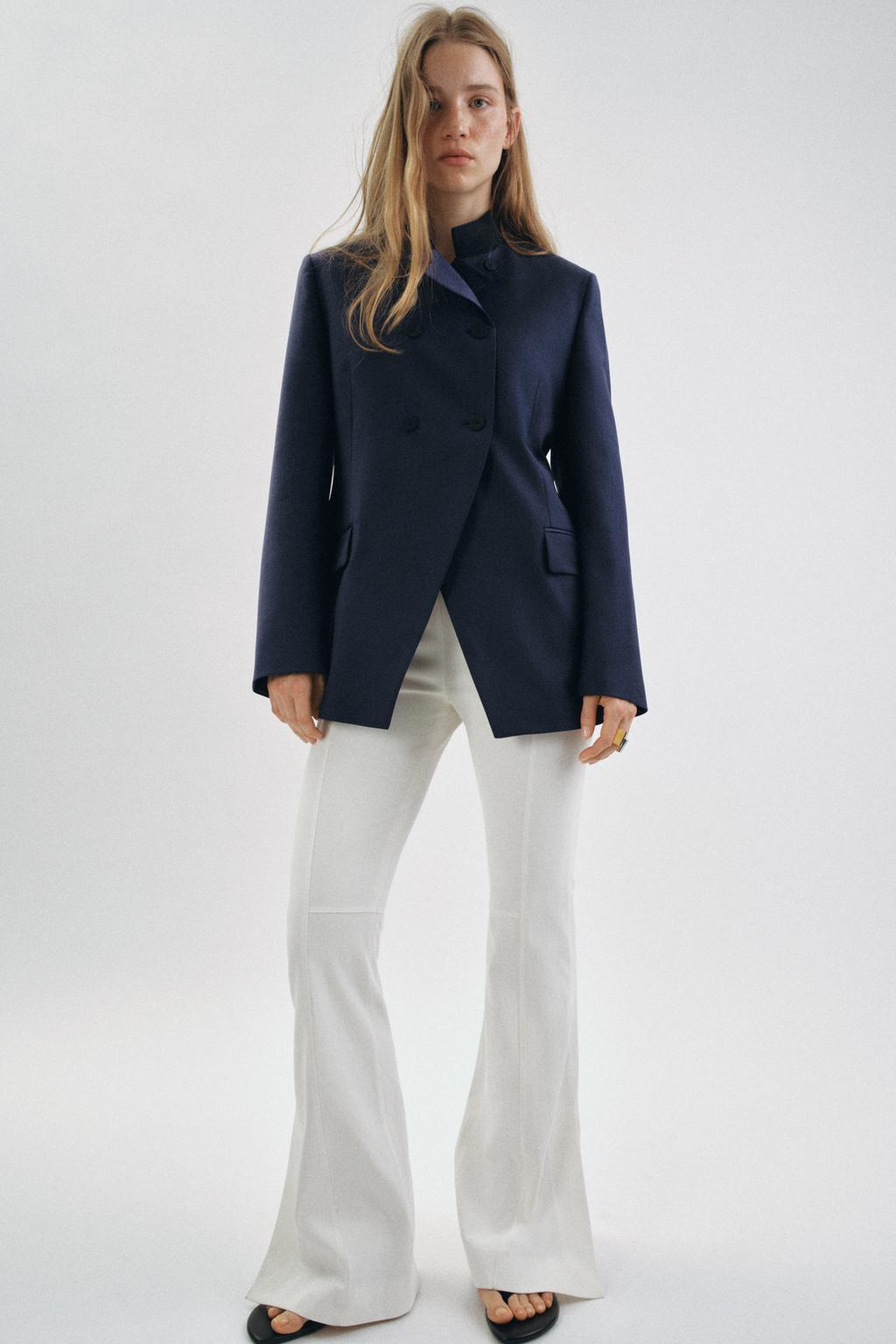 ПРИТАЛЕННЫЙ БЛЕЙЗЕР С КОНТРАСТНОЙ ОТДЕЛКОЙ — ZW COLLECTION