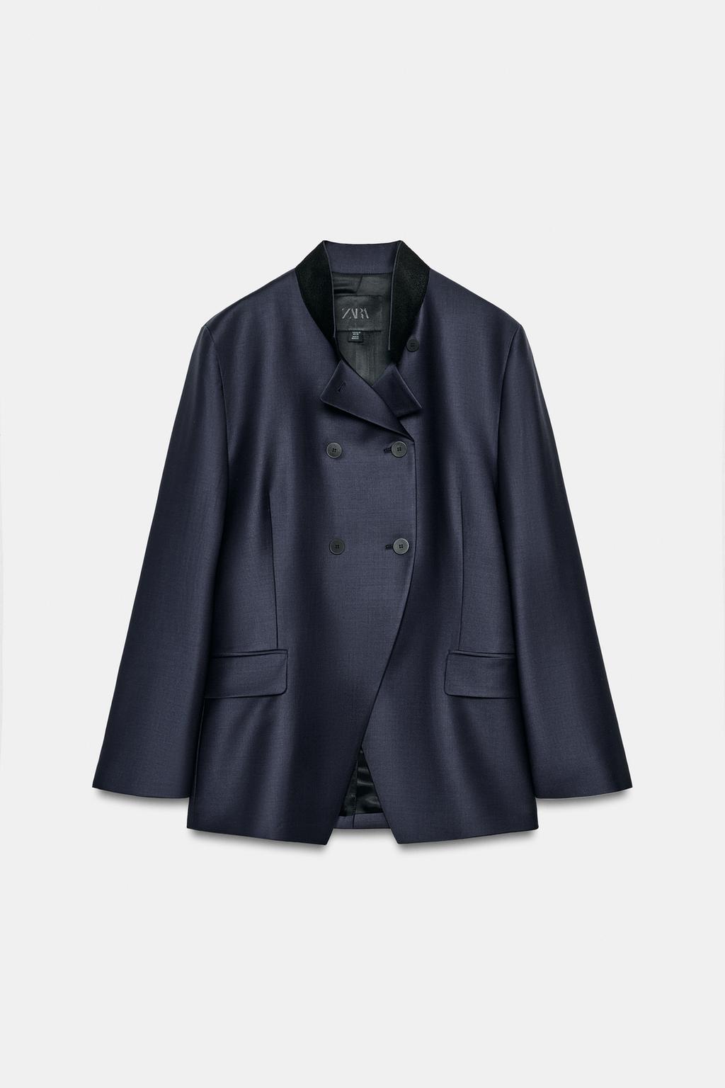 ПРИТАЛЕННЫЙ БЛЕЙЗЕР С КОНТРАСТНОЙ ОТДЕЛКОЙ — ZW COLLECTION