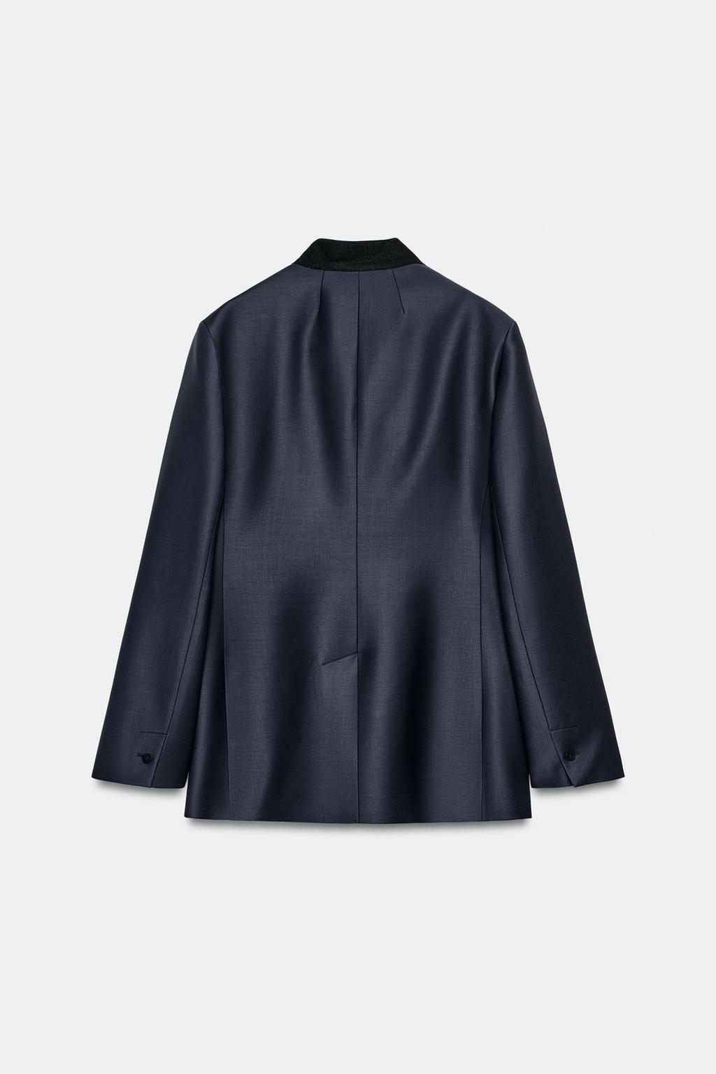 ПРИТАЛЕННЫЙ БЛЕЙЗЕР С КОНТРАСТНОЙ ОТДЕЛКОЙ — ZW COLLECTION