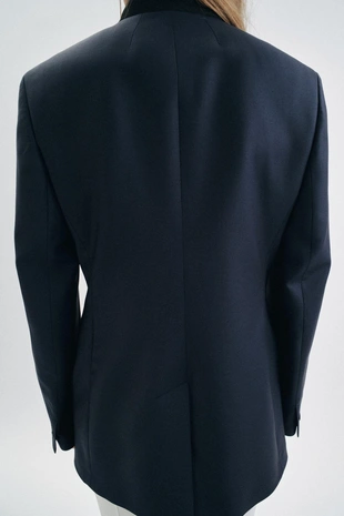 Приталенный блейзер с контрастной отделкой — Zw Collection- Заказать в России