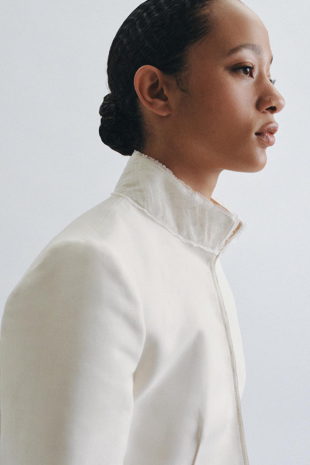 ПРИТАЛЕННЫЙ КОМБИНИРОВАННЫЙ БЛЕЙЗЕР ZW COLLECTION