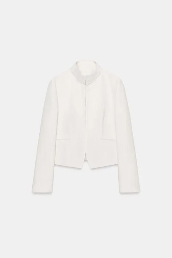 ПРИТАЛЕННЫЙ КОМБИНИРОВАННЫЙ БЛЕЙЗЕР коллекция Zara «ZW»