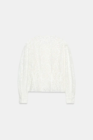 Двубортная куртка с кружевом- Заказать в России