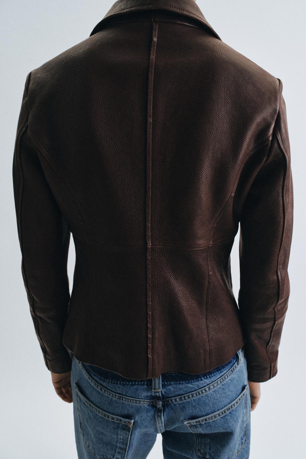 Эксклюзивный жакет из коллекции zw из натуральной кожи