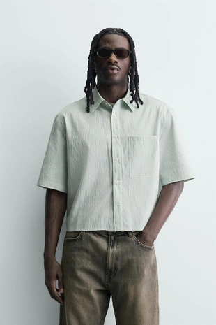 Укороченная рубашка в клетку