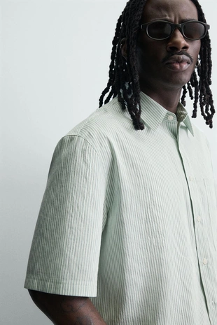 Укороченная рубашка в клетку- Заказать в России