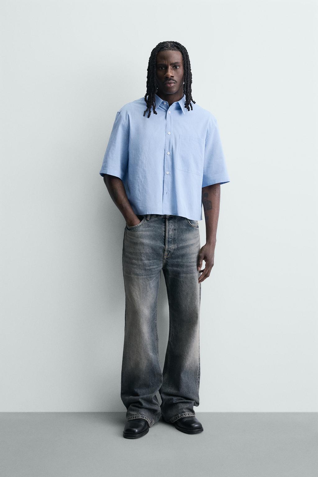 УКОРОЧЕННАЯ РУБАШКА В КЛЕТКУ