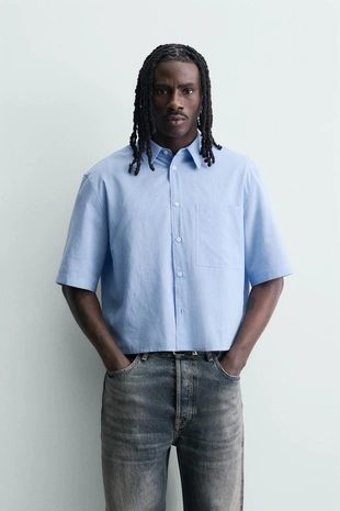 Укороченная рубашка в клетку