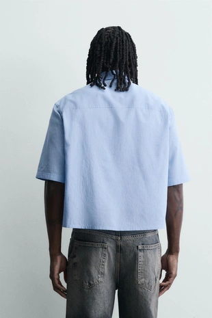 Укороченная рубашка в клетку