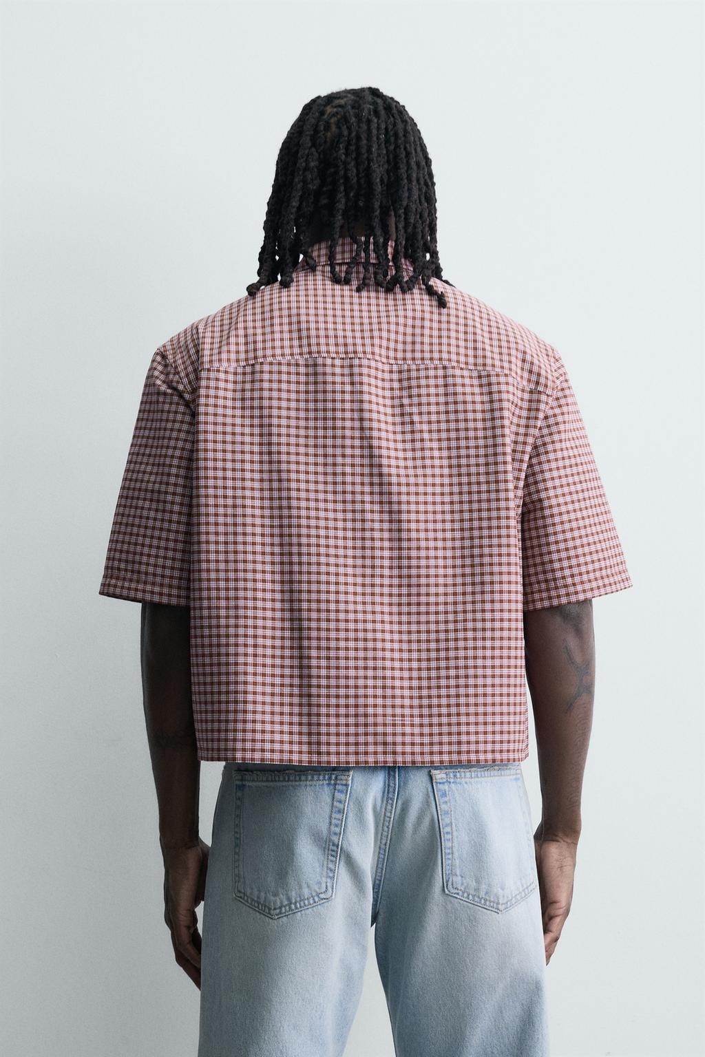 УКОРОЧЕННАЯ РУБАШКА В КЛЕТКУ