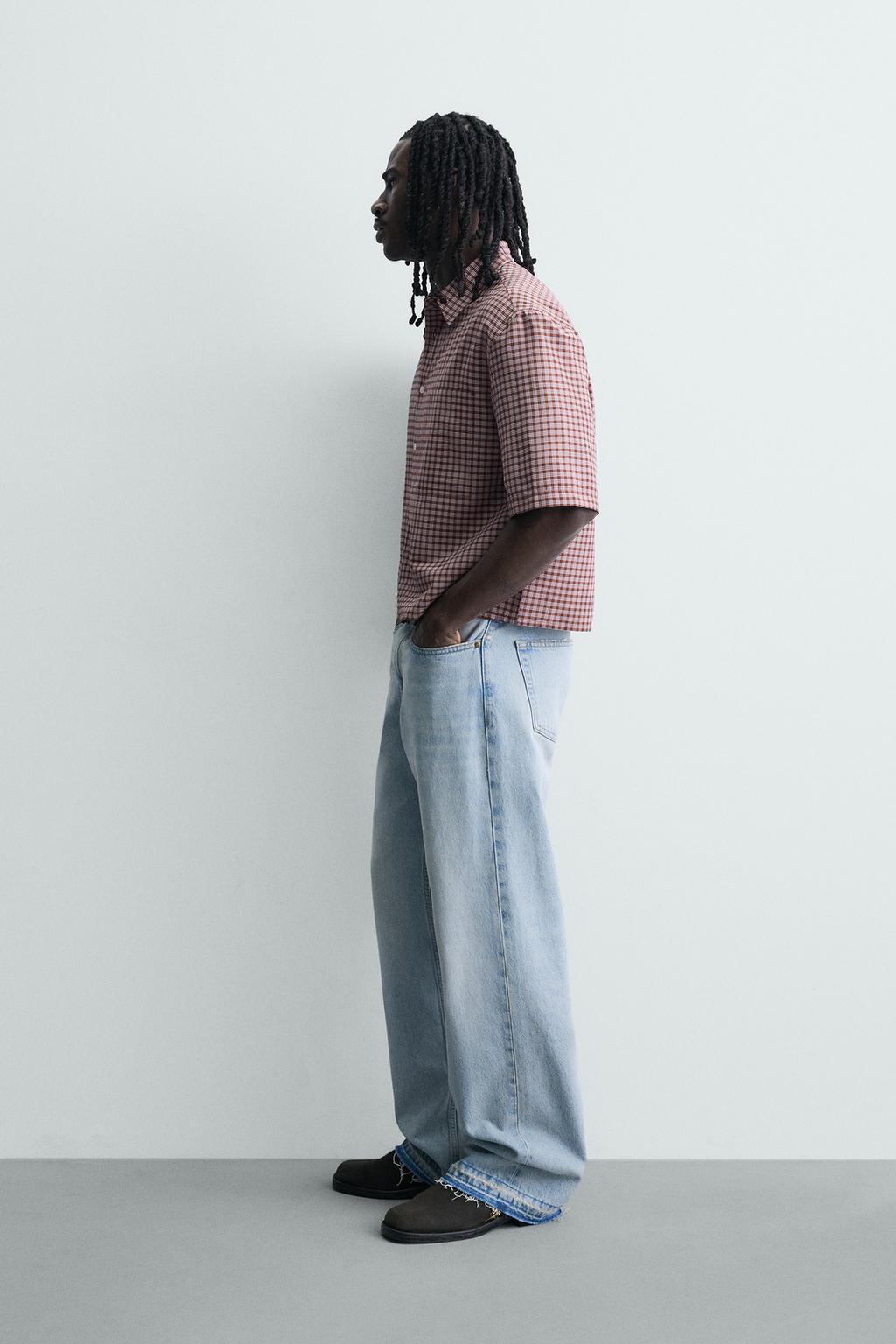 УКОРОЧЕННАЯ РУБАШКА В КЛЕТКУ