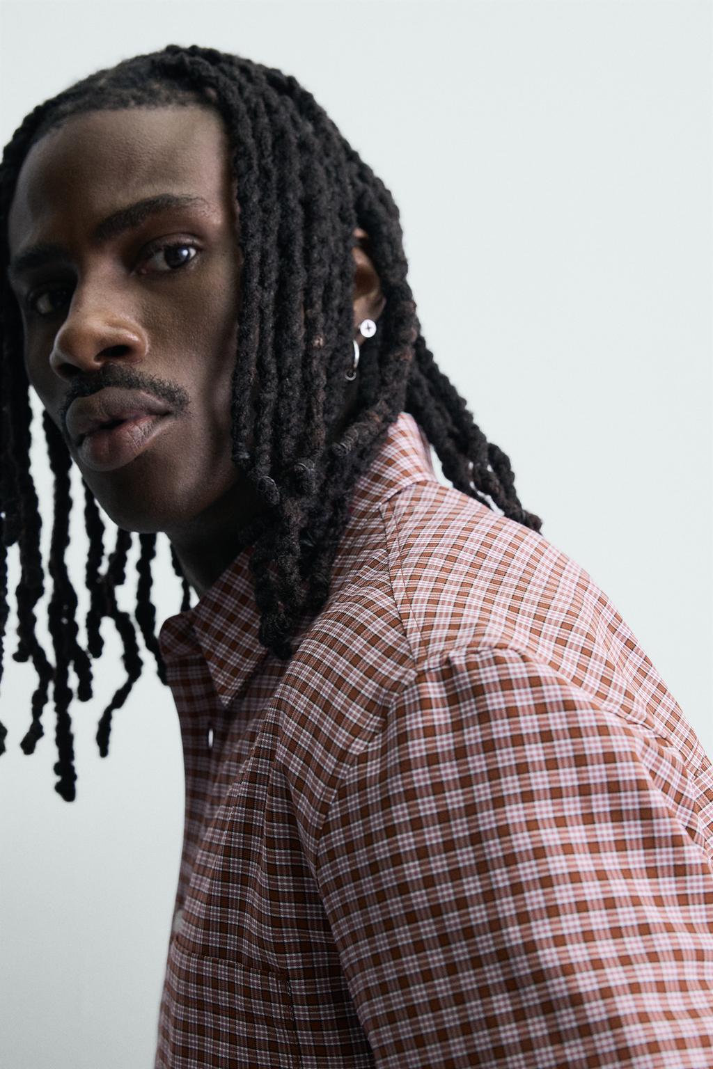 УКОРОЧЕННАЯ РУБАШКА В КЛЕТКУ