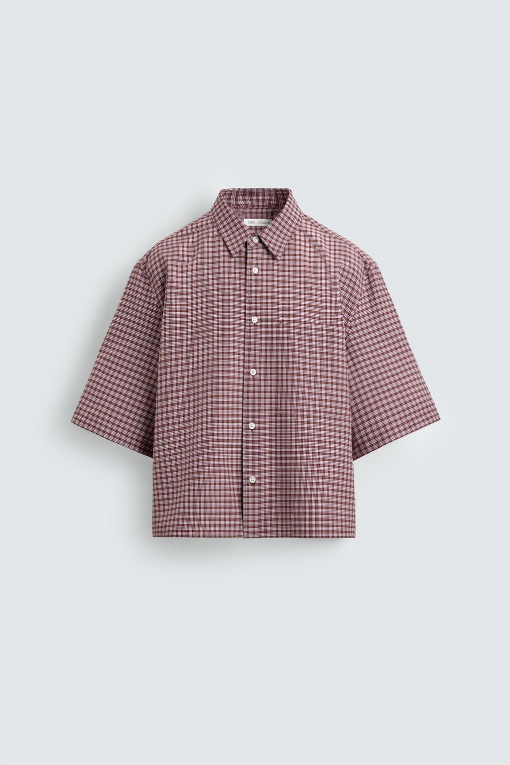 УКОРОЧЕННАЯ РУБАШКА В КЛЕТКУ