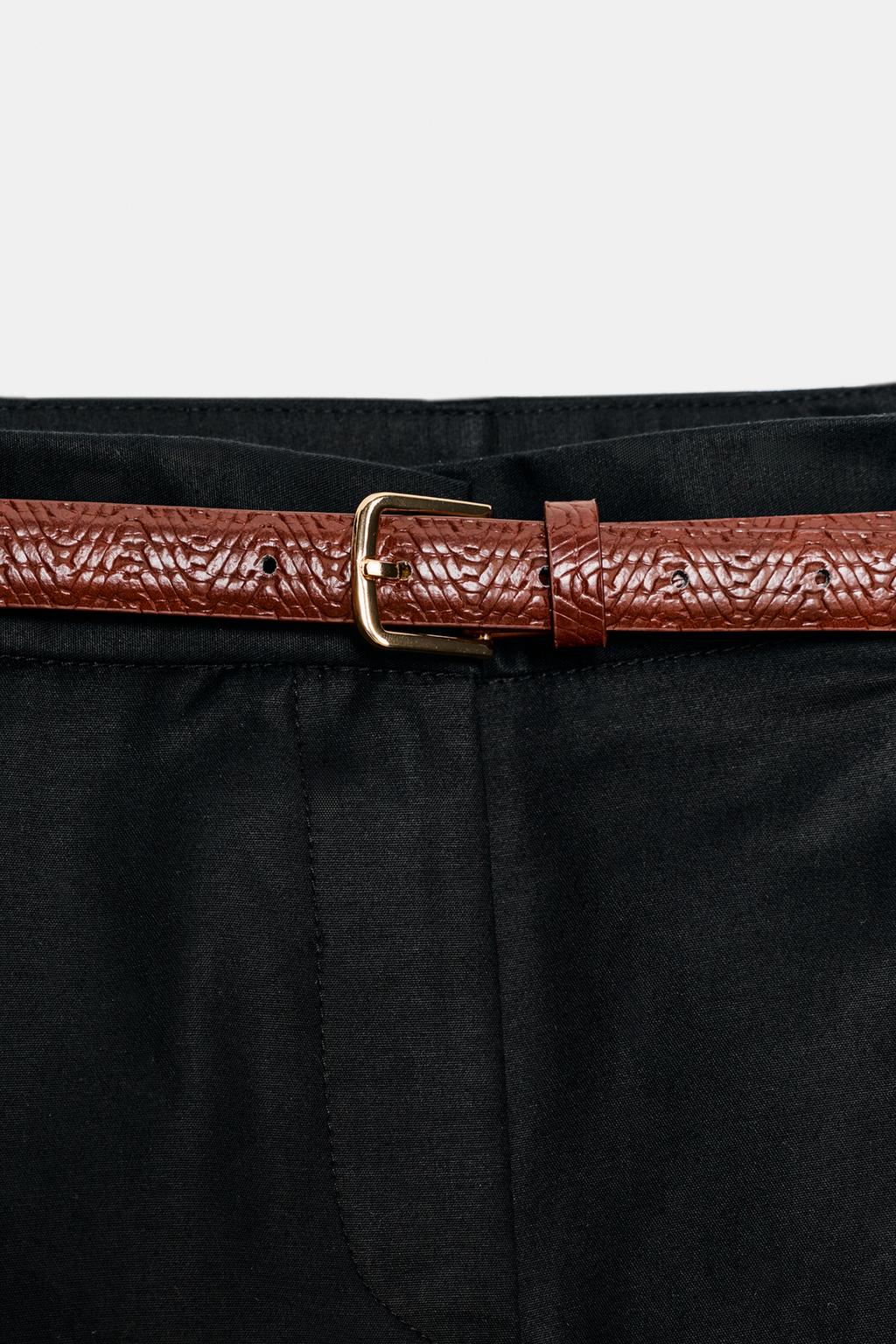 БЕРМУДЫ С ВЫСОКОЙ ПОСАДКОЙ И РЕМНЕМ