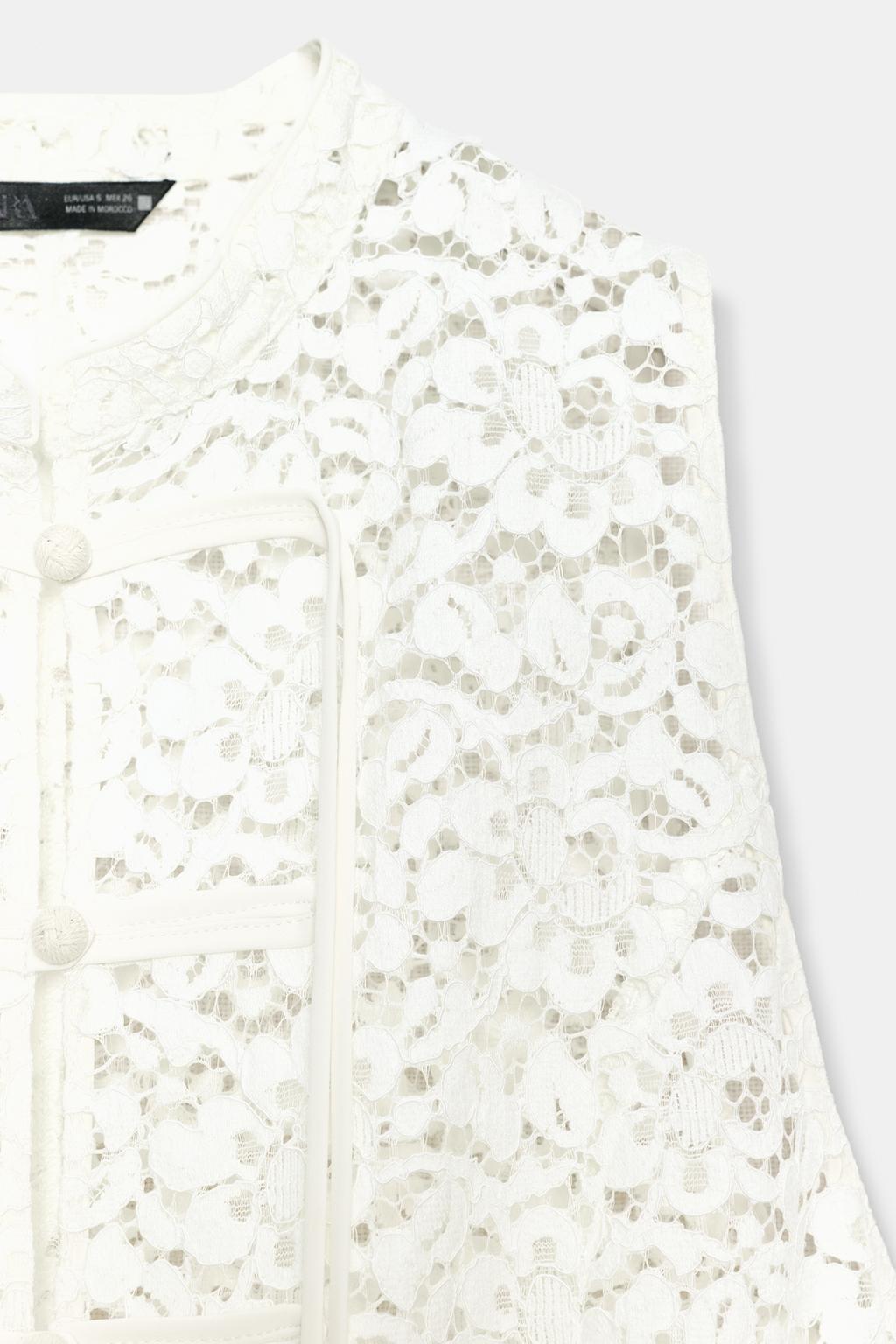 ТОП ИЗ КРУЖЕВА ГИПЮР С НАВЕСНЫМИ ПЕТЛЯМИ