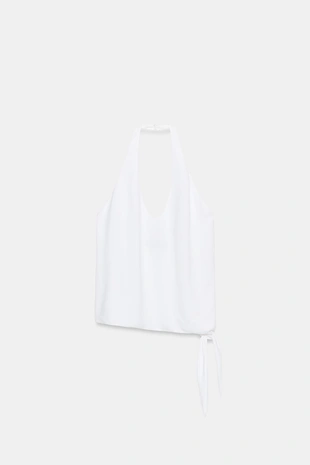 Топ с горловиной халтер и завязками