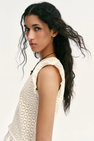 Трикотажный топ Pointelle- Заказать в России