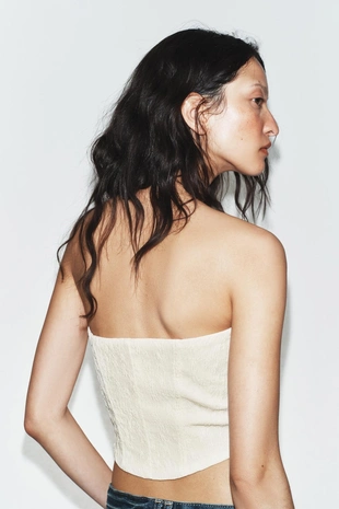 Топ в бельевом стиле с текстурой- Заказать в России