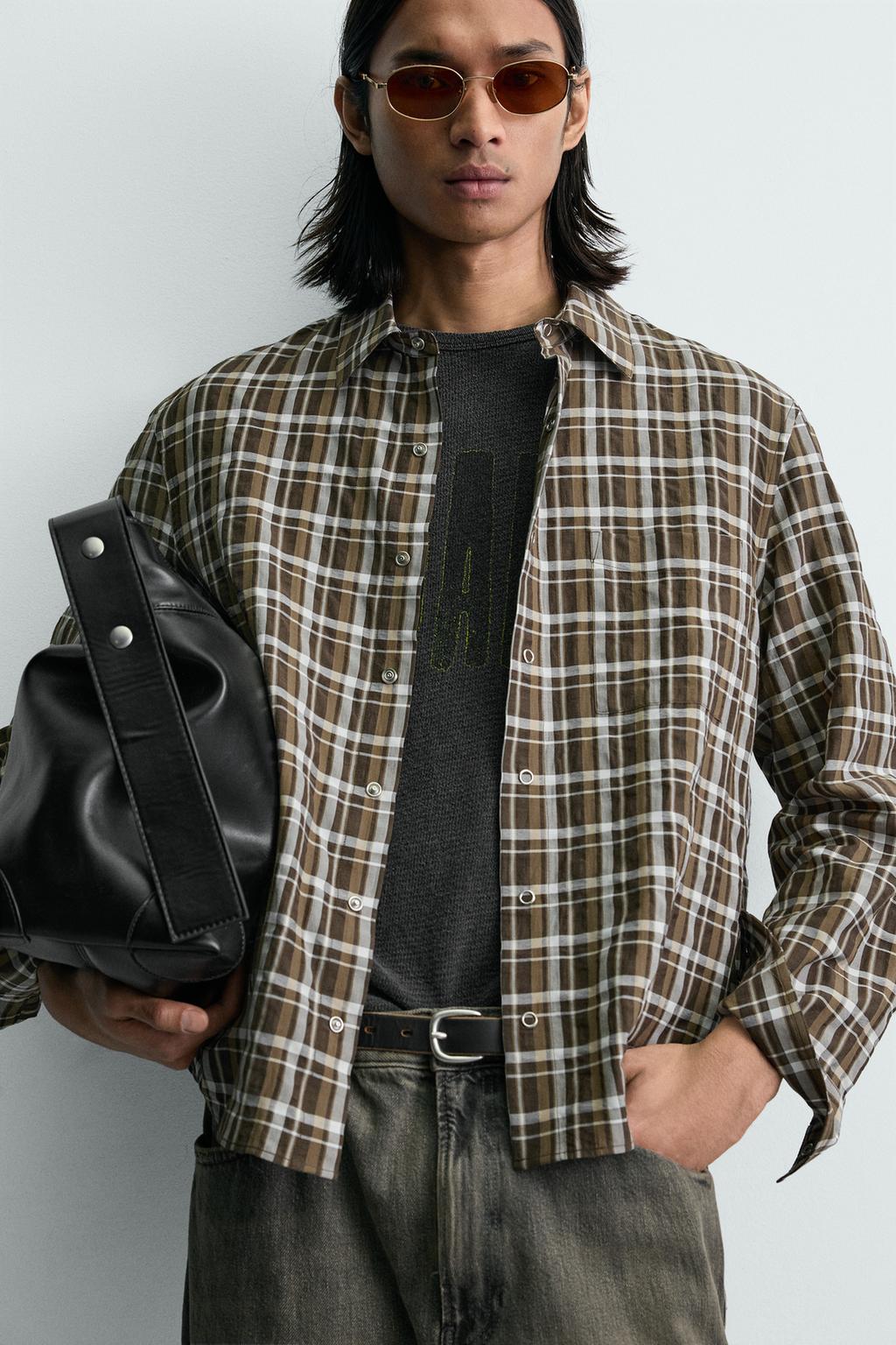 РУБАШКА RELAXED FIT В КЛЕТКУ