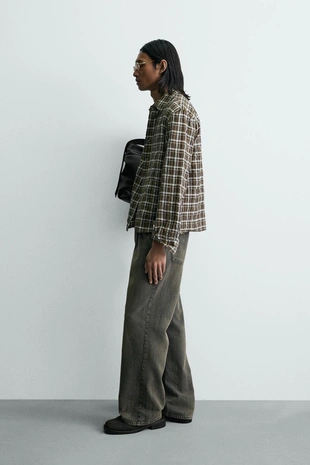 Рубашка Relaxed Fit в клетку- Заказать в России